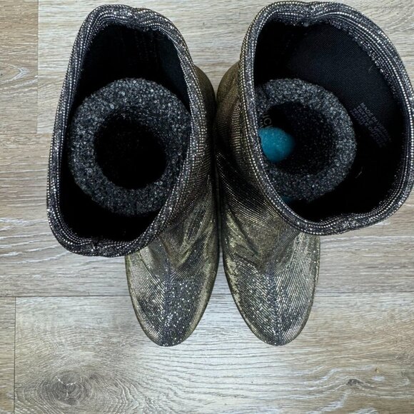 Michael Kors Mandy Flex Metallic Woven Boots Women's Size 7 - Picture 2 of 6